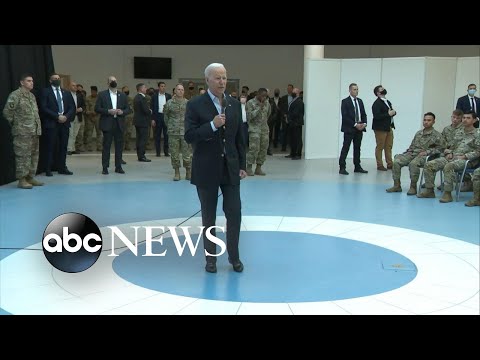 Biden meets with US troops in Poland