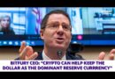 Bitfury CEO: 'Crypto can help keep the dollar as the dominant reserve currency'