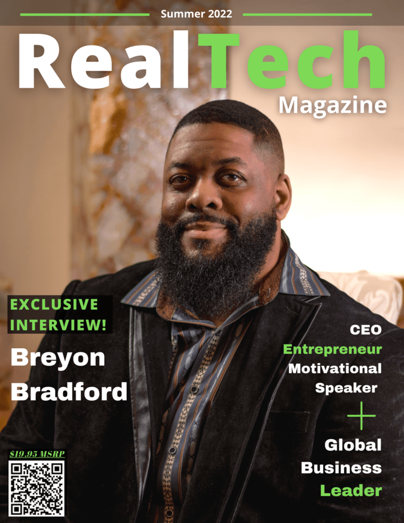 Breyon Bradford On RealTech Magazine Cover
