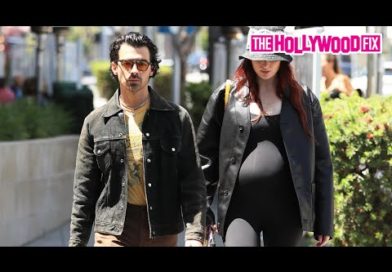 Joe Jonas & Sophie Turner Grab Lunch Together While Showing Off Her Huge Baby Bump In Beverly Hills