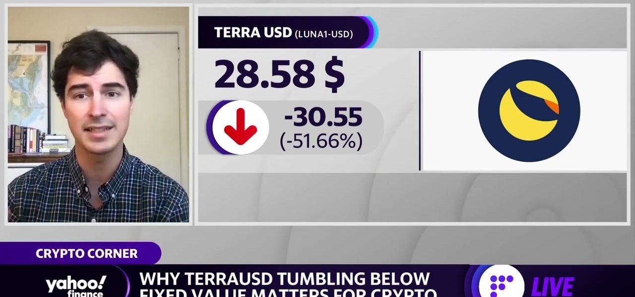 Crypto: TerraUSD stablecoin drops below peg value amid sell-off