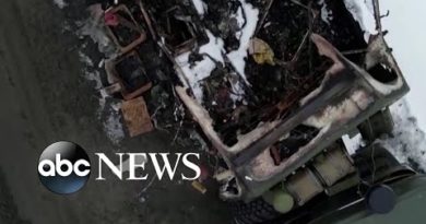 Drone footage shows destroyed Russian vehicles