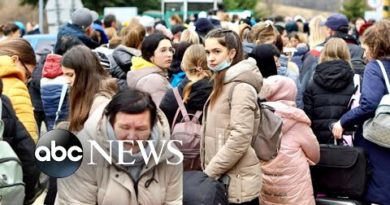 Tens of thousands flee Ukraine as world reacts l GMA