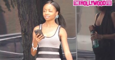Skai Jackson Wraps Up Her Morning Workout With A Friend At DogPound Gym In West Hollywood, CA