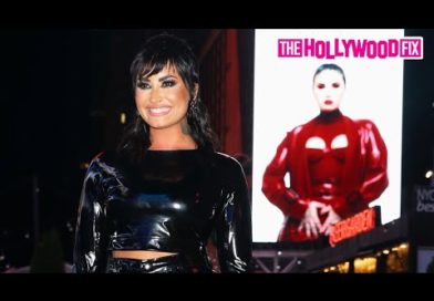 Demi Lovato Visits The 'Skin Of My Teeth' Billboard Announcing Their New Music In Times Square, NY