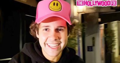 David Dobrik Speaks On His New Pizza Restaurant While Singing Autographs For Fans At Craig's In WeHo