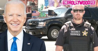 President Joe Biden Arrives With His Massive Motorcade & Heavy Security At Jimmy Kimmel Live Studios